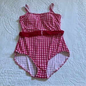 New Esther Williams swimsuit Peggy Sue retro red gingham pin up plus size 20W